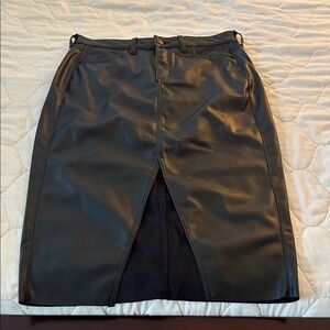 Torrid Black Faux Leather Pencil Skirt